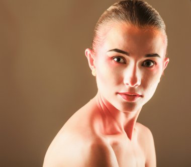 güzel parlak dudak makyaj