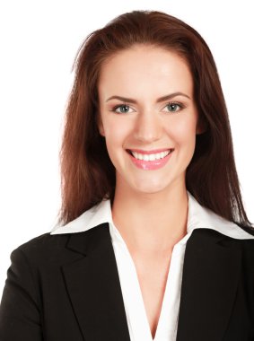 Kendine güvenen genç bir kadın ayakta