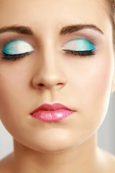 Woman eye with exotic style makeup — Stock Photo, Image