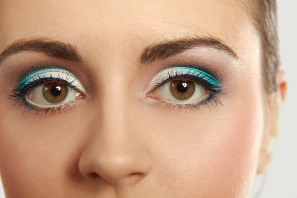 Woman eye with exotic style makeup