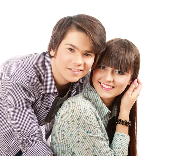 Portrait of young happy couple — Stock Photo, Image