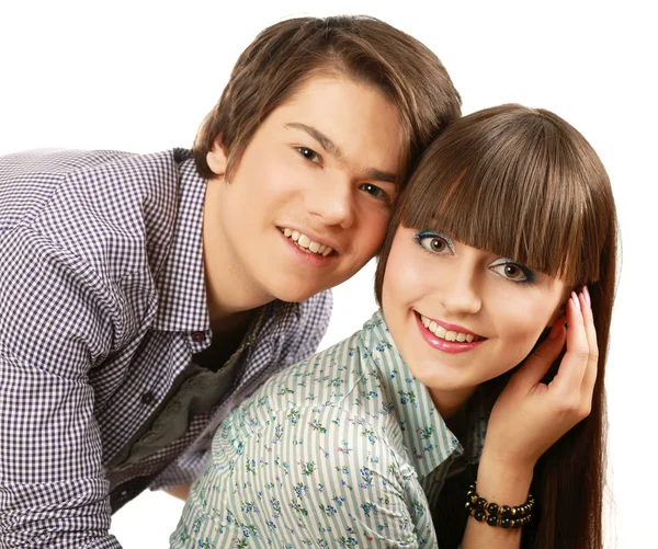 Portret van jonge gelukkige paar — Stockfoto