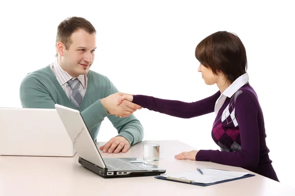 Zakelijke handdruk — Stockfoto