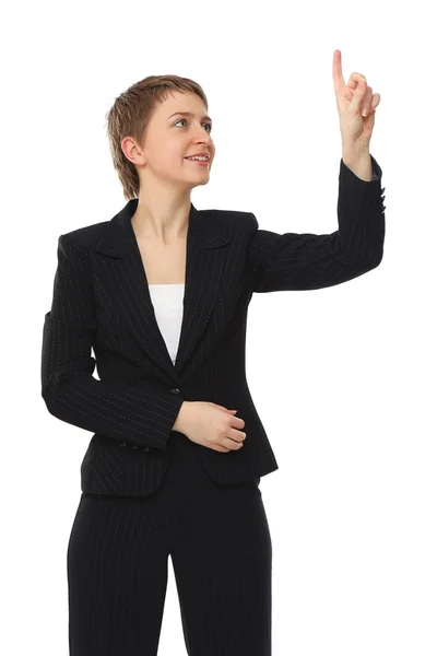 Business woman showing something — Stock Photo, Image