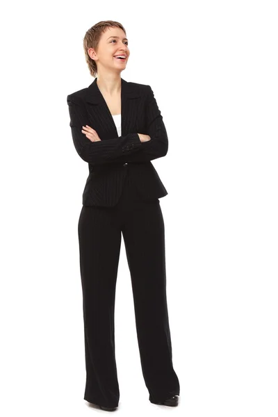 Başarılı bir iş kadını tam uzunlukta portresi — Stok fotoğraf