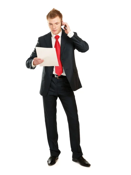 Handsome businessman calling — Stock Photo, Image