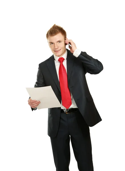 Handsome businessman calling — Stock Photo, Image