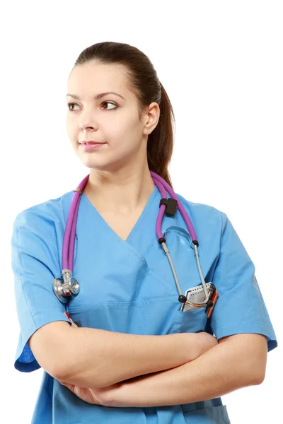 Retrato de cerca de una joven doctora — Foto de Stock