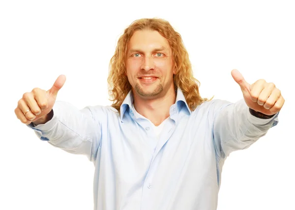 Young businessman showing ok — Stock Photo, Image