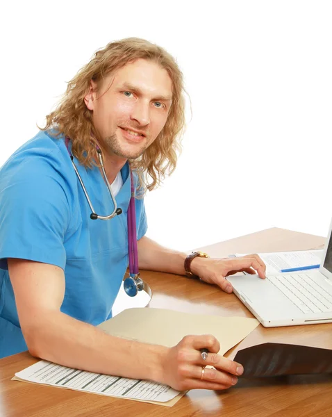 Porträt eines arbeitenden Arztes — Stockfoto
