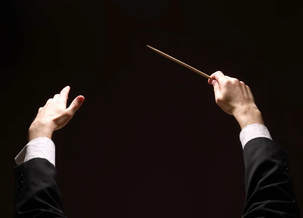 Concert conductor's hands — Stock Photo, Image