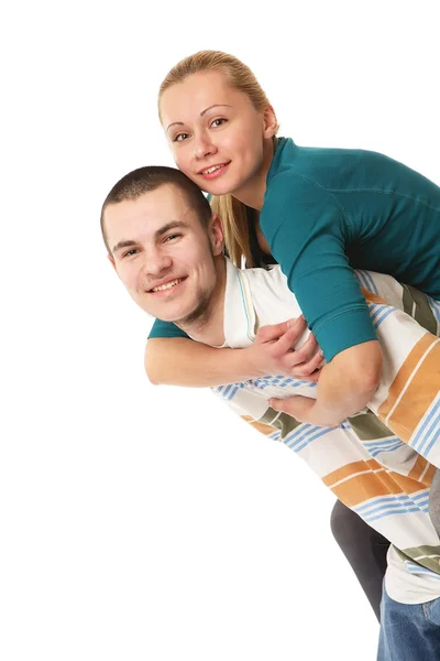 En ung lyckliga paret — Stockfoto