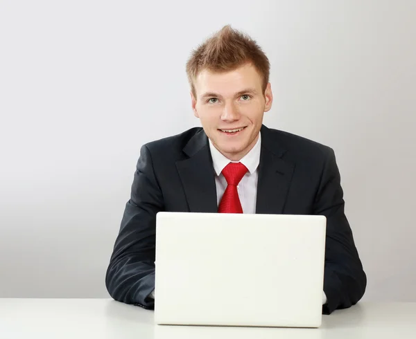 Young businessman at his workplace Royalty Free Stock Images