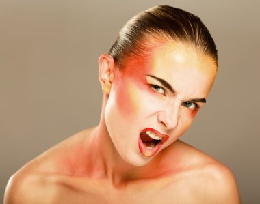 güzel parlak dudak makyaj