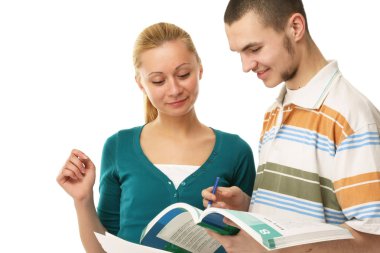 Genç kolej çocuğu ve kız ben