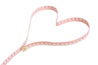 bir kalp şekillendirme bir ölçüm bandı