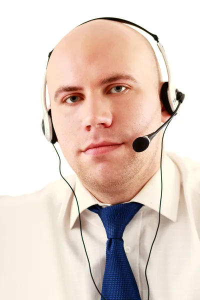 Un dipendente del call center — Foto Stock