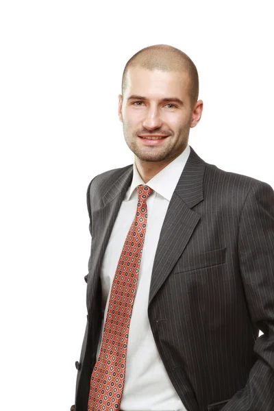Portrait of a successful businessman on white — Stock Photo, Image