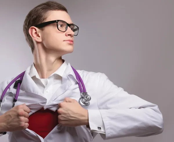 Un medico supereroe — Foto Stock