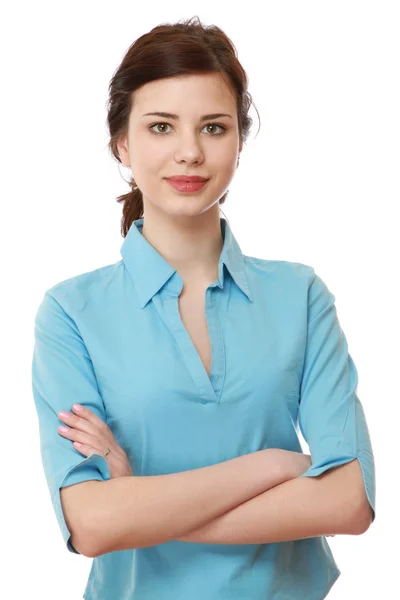 Retrato de cerca de una joven — Foto de Stock