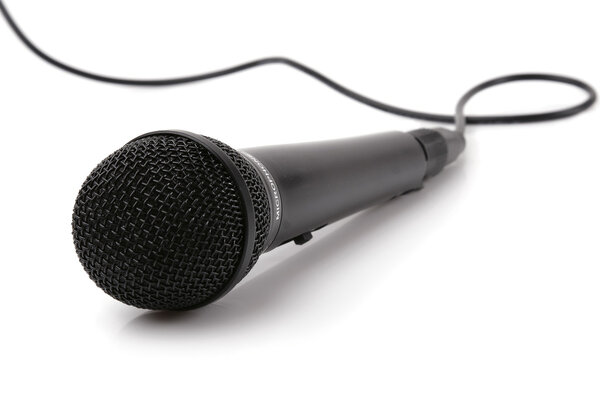 A big black microphone