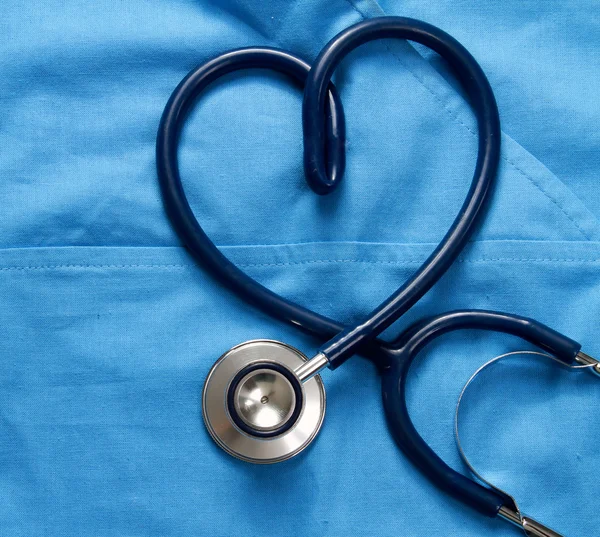 Doctor coat with stethoscope — Stock Photo, Image