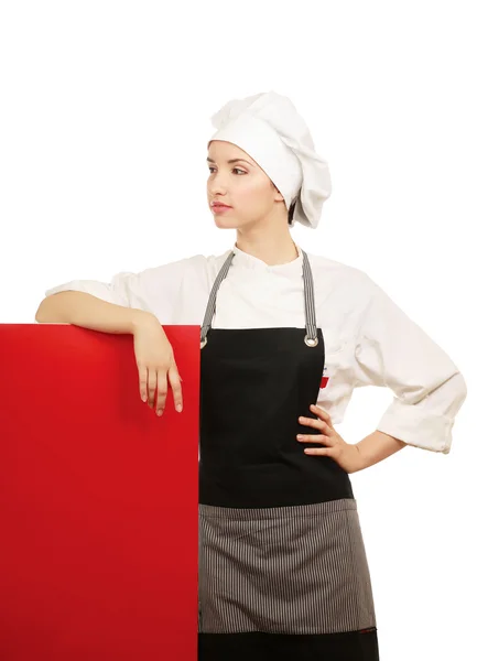 Mujer feliz cocinero — Foto de Stock