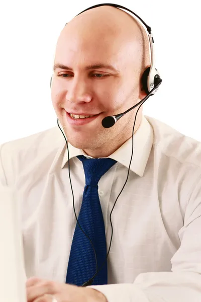 A call center employee — Stock Photo, Image