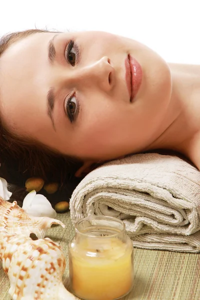 Woman receiving spa treatment — Stock Photo, Image