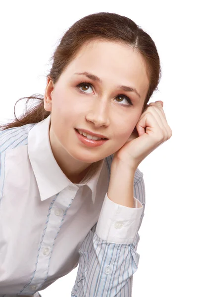 Primo piano di una giovane ragazza del college — Foto Stock