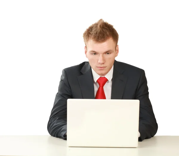 Young businessman at his workplace — Stock Photo, Image