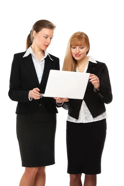 Businesswomen with a laptop — Stock Photo, Image