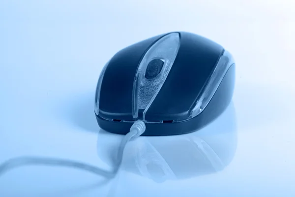 Mouse del computer blu — Foto Stock