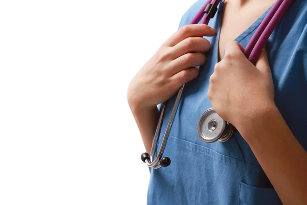 Closeup of a female doctor or a nurse — Stock Photo, Image