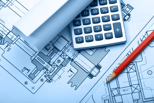 Engineering and architecture drawings — Stock Photo, Image