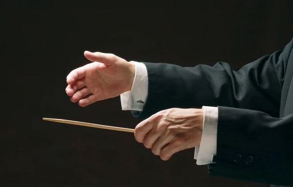 Concert conductor hands — Stock Photo, Image