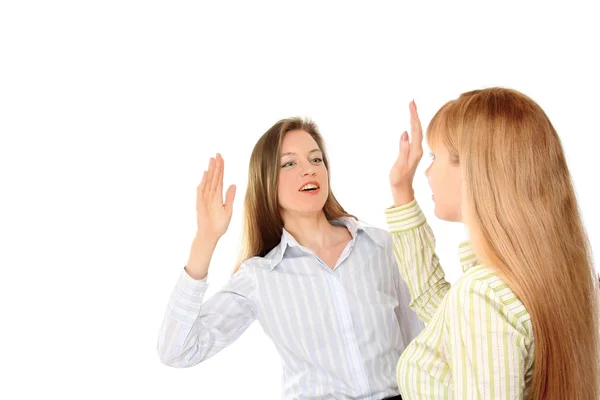 Businesswomen giving high five — Stock Photo, Image