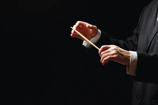 Concert conductor hands — Stock Photo, Image