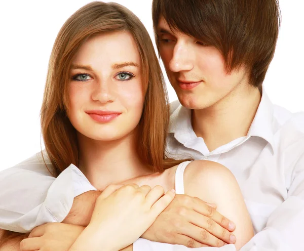 Retrato de jovem feliz casal sorridente — Fotografia de Stock