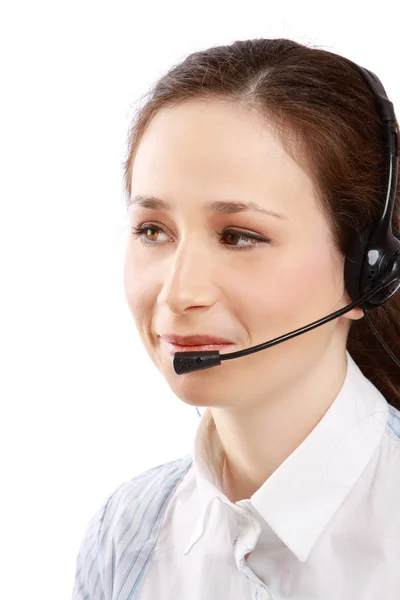 Smiling customer service girl — Stock Photo, Image