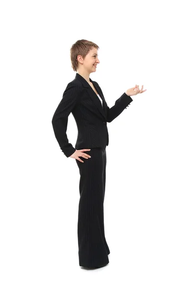 Başarılı bir iş kadını tam uzunlukta bir portresi — Stok fotoğraf