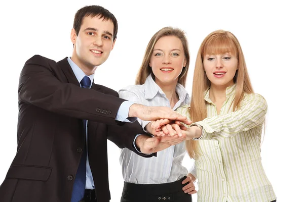 Business people with their hands together — Stock Photo, Image