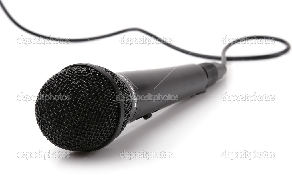 A big black microphone