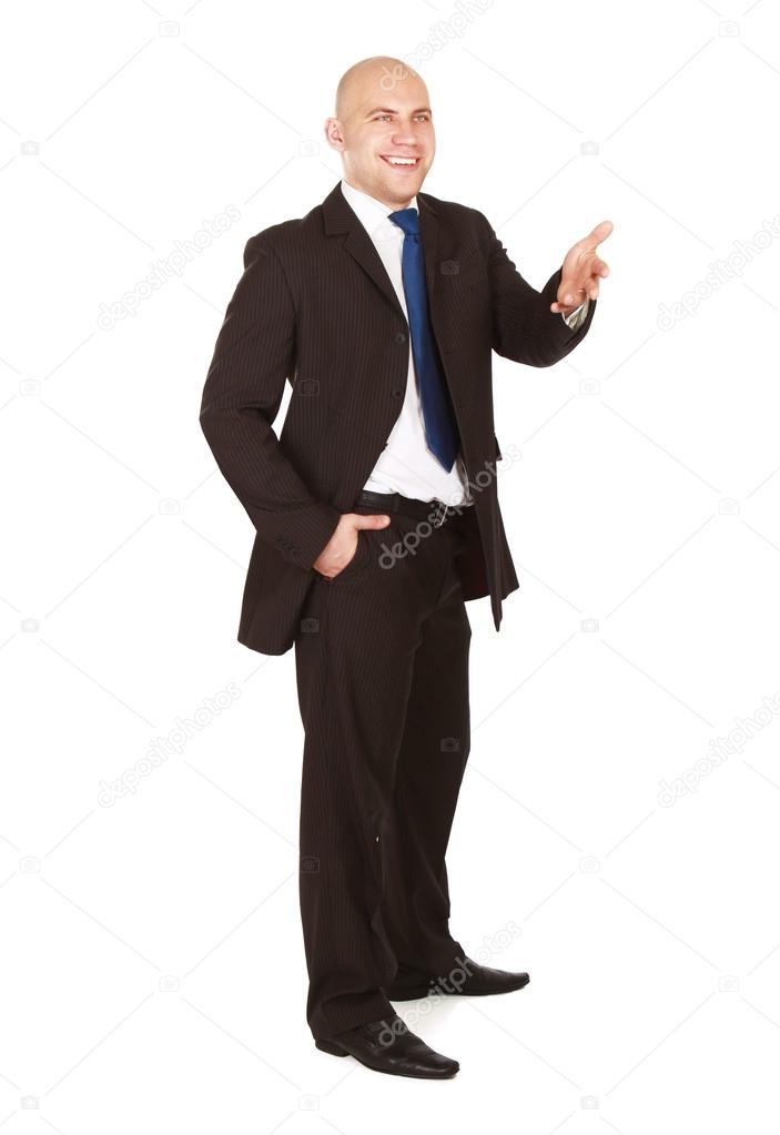 A full-length ortrait of a successful businessman