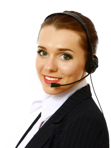 A friendly customer service girl — Stock Photo, Image