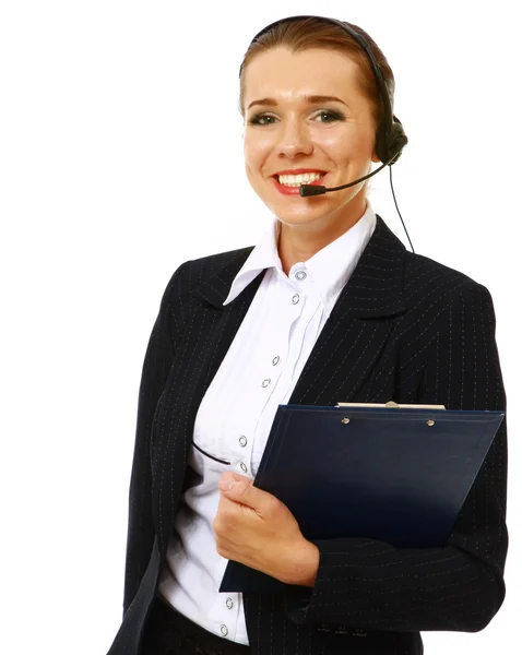 A friendly customer service girl — Stock Photo, Image