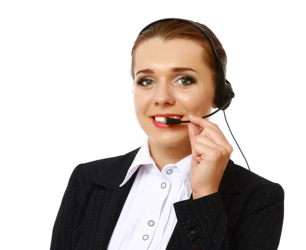 A friendly customer service girl Royalty Free Stock Images