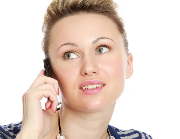 A young girl talking on the phone — Stock Photo, Image