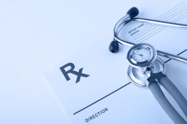 RX reçeteli steteskopun yakın çekimi