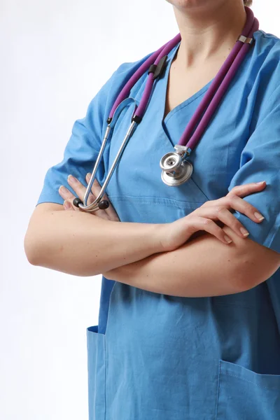 Closeup of a female doctor — Stock Photo, Image